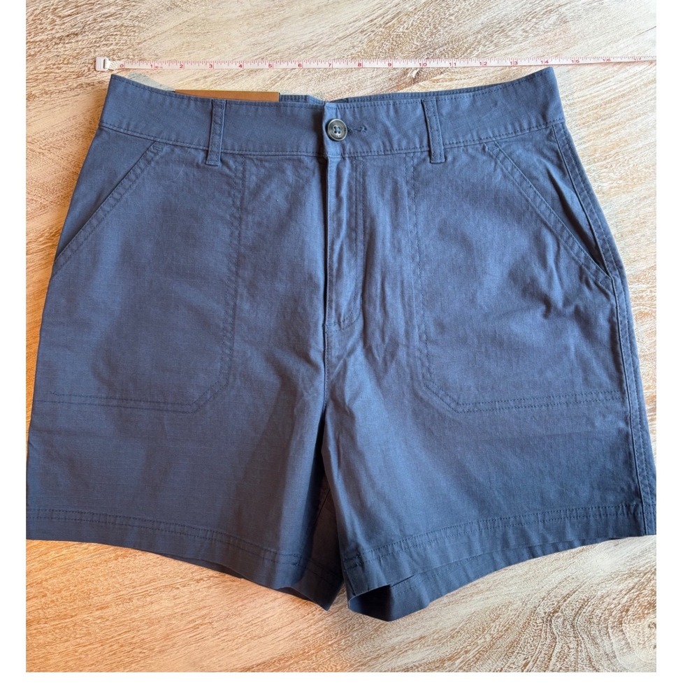 NWT Size 6 Eddie Bauer Ripstop Shorts Womens Blue Durable Cargo Hiking - Picture 1 of 6